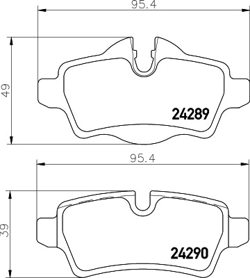 NF PARTS stabdžių trinkelių rinkinys, diskinis stabdys NF0013661